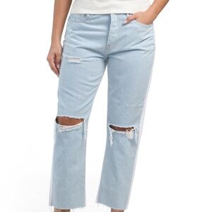 Hidden medium wash two toned ripped Jeans